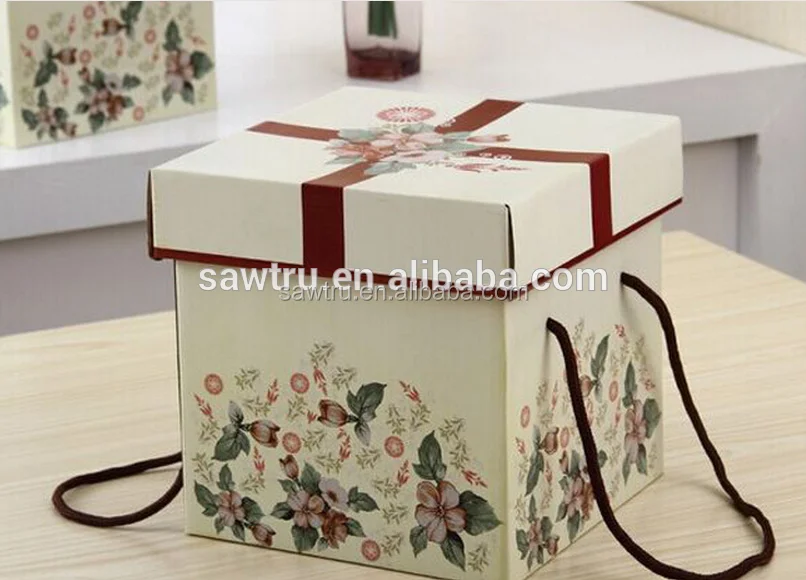 high quality popular square printed cardboard gift packaging