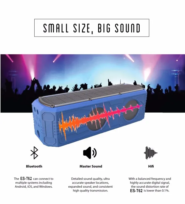 High Quality Water Dancing Solar Led Bluetooth Speaker - ANKUX.COM