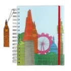 Customized logo print recycled plain paper spiral notebooks with ball pen