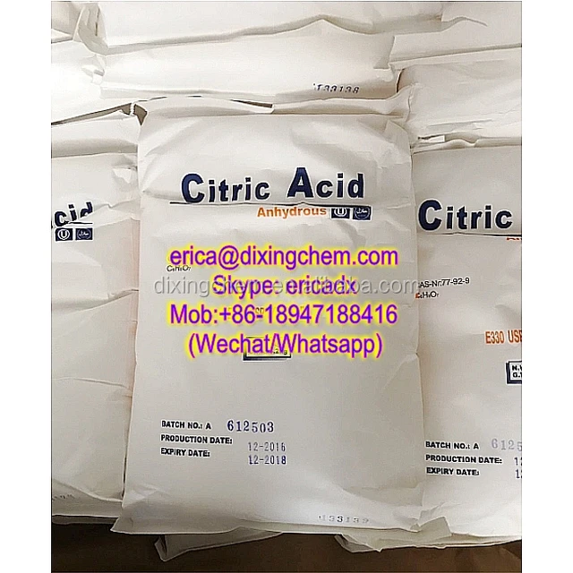 popular food grade citric acid anhydrous with high quality