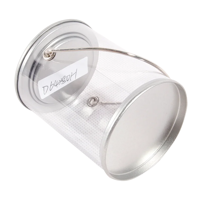 Clear Plastic Paint Can With Tin Top & Bottom And Handle Buy Clear