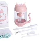 Three-in-one cat humidifier, lighting, electric fan, humidification,no noise,7 color change