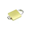 Gold Door Lock Design Usb Flash Drive Metal Usb 2.0 32Gb Pendrive 16Gb U Disk 8Gb Usb Memory Stick 4Gb Pen Drive Real Capacity