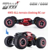 DWI Rock Crawler 1:10 Scale Double sided 2.4G All-terrain Vehicle One Key Transformation rc rock Climbing Car