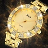 Miss Fox 2062 Luxury Golden Ladies Watches Waterproof Fashion Quartz Clock Stainless Steel Bracelet Women Diamond Watch de mujer