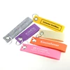 China supplier promotional gifts cheap double sides logo keychains custom felt fabric design your own key ring