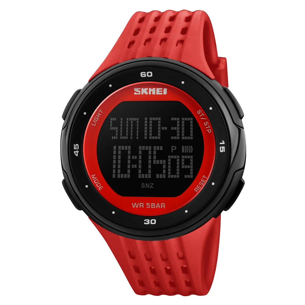 

Relojes hombre SKMEI 1219 China supplier men wristwatches digital sport watch women plastic waterproof watch, 8 colors