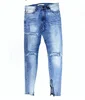 Royal wolf denim blue ankle zip distressed jeans private blue brand jeans name turkish jeans brands men