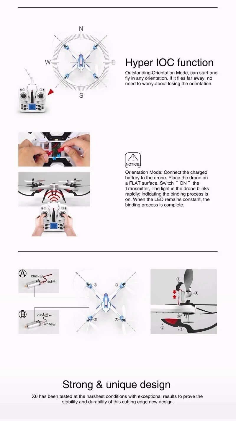 Global Drone Tarantula X6 Drone HD Camera Drone Professional Quadcopter