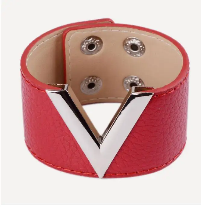 Fashion Punk Leather Bracelet V Shape Stylish Charm Wrap Leather Cuff Bracelets 90s For Wedding
Fashion Punk Leather Bracelet V Shape Stylish Charm Wrap Leather Cuff Bracelets 90s For Wedding