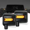 For jeep wrangler jk accessories car led turning signal side view mirror cover led offroad car mirror with drl spot light