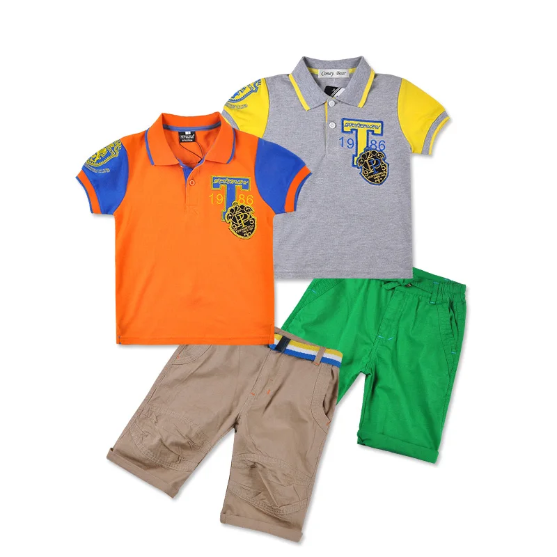 Wholesale short sleeve polo T-shirt and jeans children's set on big sales, Grey,orange
Wholesale short sleeve polo T-shirt and jeans children's set on big sales, Grey,orange