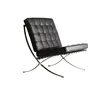 Lobby modern style furniture portable black leather comfortable armchairs relax armless single coffee sofa chair