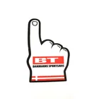 custom sports eva sponge foam middle finger cheering hand