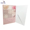 Elegant design hot foil wedding invitation card with envelope