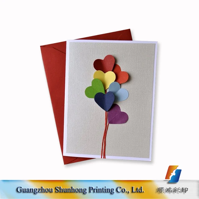 cute wholesale custom thick new year greeting card invitation