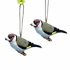 factory wholesale decorative wood birds craft goldfinch carved wooden bird