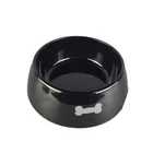 Black color with custom logo print plastic melamine pet bowl for cats and dogs