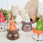 MZ024 Jungle Theme Party Decoration Customized Muliti Color printing Animal Shape Colorful Children's Paper Party Hat