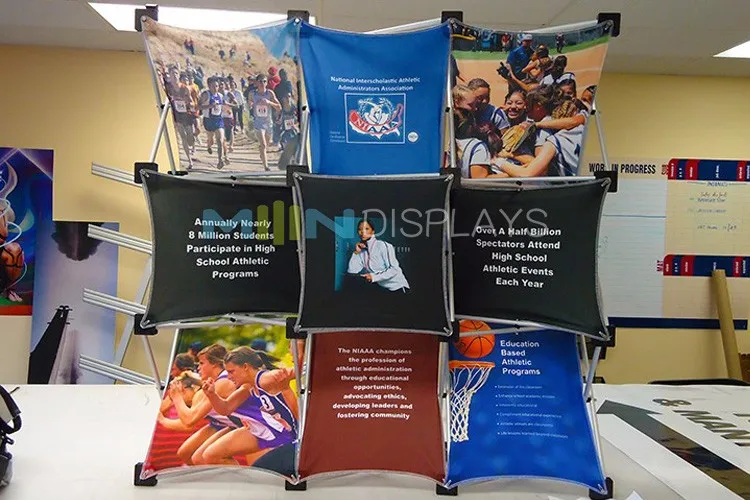 Cost Effective 3d Banner Portable Pop Up Displays Stand Cases