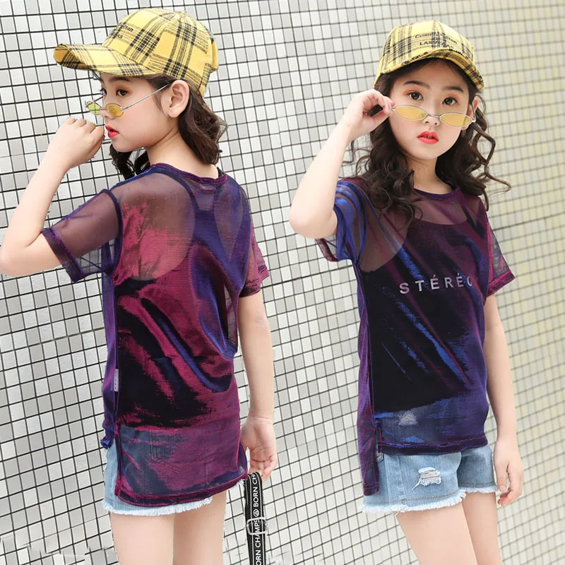 New Fashion Girls Clothing Summer 2Pcs Clothes Sets Suit Kids Summer Girl Through Shiny T-Shirt Jeans Denim Shorts Clothing Set
New Fashion Girls Clothing Summer 2Pcs Clothes Sets Suit Kids Summer Girl Through Shiny T-Shirt Jeans Denim Shorts Clothing Set