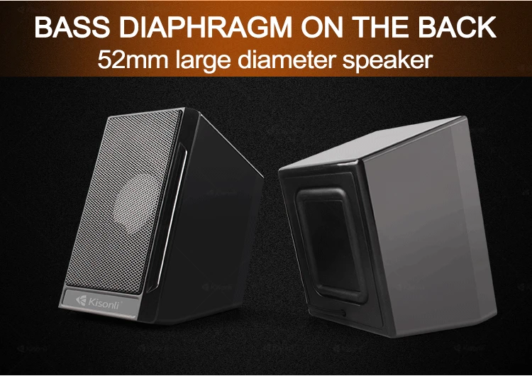 Kisonli electronic gadgets factory direct sale computer 2 way speakers custom logo speaker box - ANKUX.COM