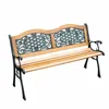 patio cast iron bench with sturdy hardwood cast iron love seat