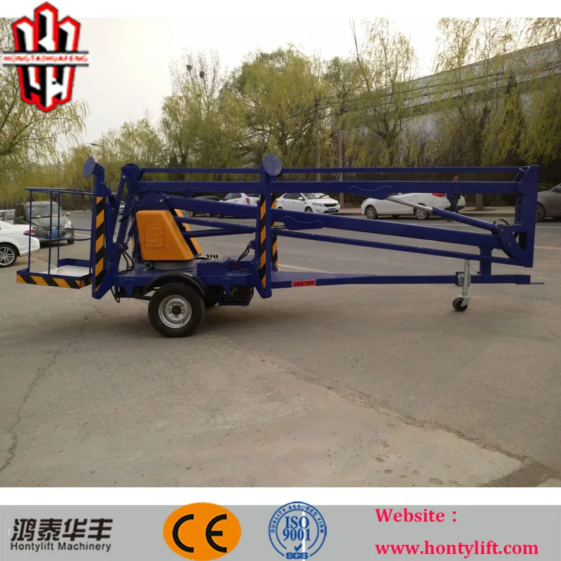 16m Trailer Mounted Boom Lift Portable Jib Crane With Ce & Iso9001