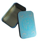 Tinplate metal storage rectangular iron custom candy mint chewing gum packaging tin box