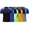 Custom Logo gym clothes coolmax sport t shirt short sleeve cotton blank t shirt compression blank shirt men