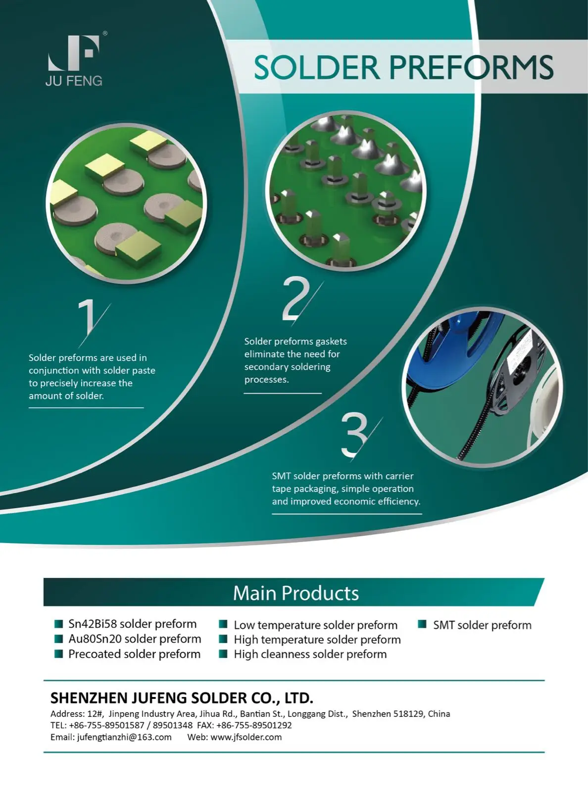 solder preforms 1206 sac305 lead-free, tape & reel, 3000/4000 pc