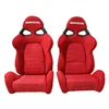 2 Pcs/Set High quality Sport Racing Car Seat Red Black FABRIC MATERIAL Auto Sports Racing Seats