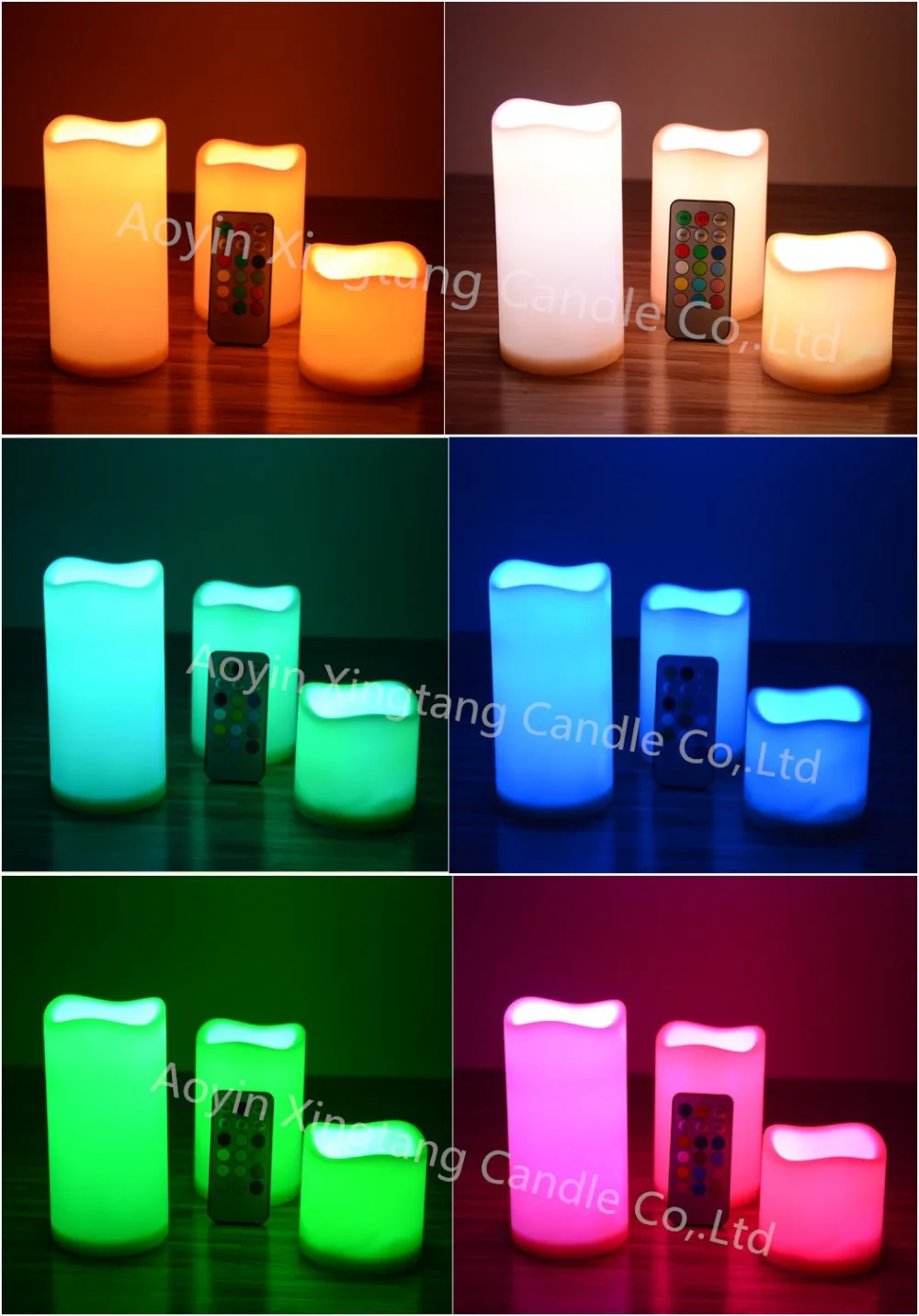 color LED candle