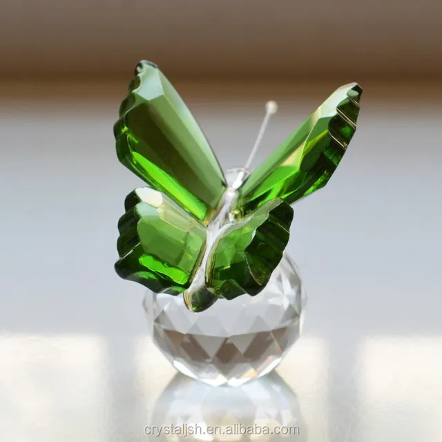 small crystal animal crystal butterfly figurine for wedding gift