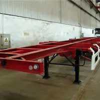 Excavator Transporting Low Flat Bed Trailer