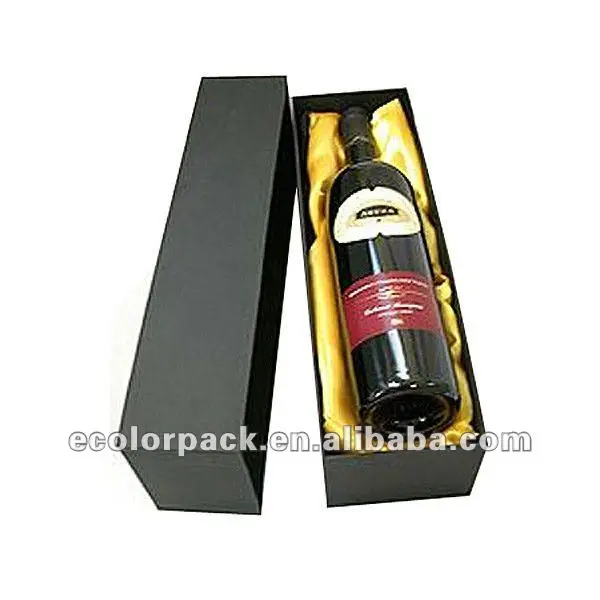 black box single bottle wine gift box custom wine boxes card