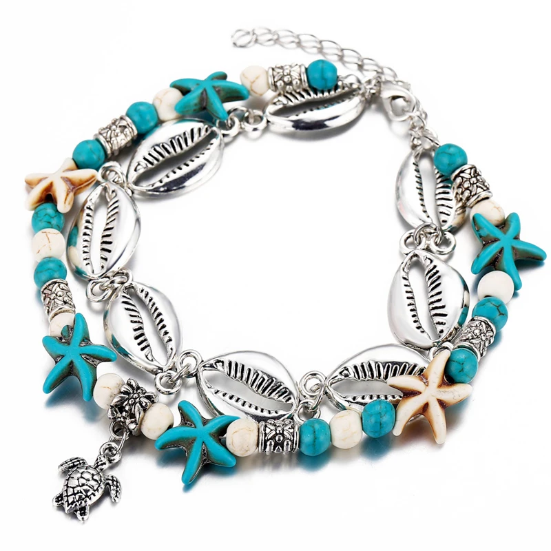New Style Vintage Handmade Adjustable 2pcs/set Shell Tuurtle Barefoot Sandals Anklet, Picture
New Style Vintage Handmade Adjustable 2pcs/set Shell Tuurtle Barefoot Sandals Anklet, Picture