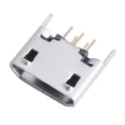 Female Vertical Micro USB 5-Pin B Type Connector with SUS Shell