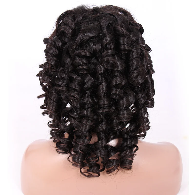 100% Brazilian Remy Human Hair Classic Curl Glueless Lace Front Wig 
100% Brazilian Remy Human Hair Classic Curl Glueless Lace Front Wig