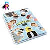 Unique personalized paper spiral stickers notebook coloring printing