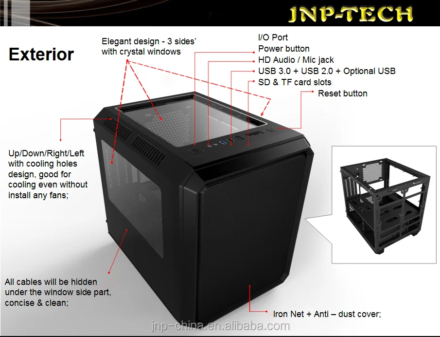 Caja Micro ATX Cubo