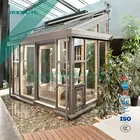 High quality portable tempered glass house roof aluminum sunroom for sale