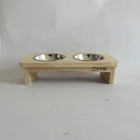 2018 china wholesale professional high quality cheap metal and wooden feeder pet/dog bowl stand