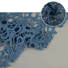 Hot sale free sample 100% polyester knit crochet embroidery lace fabric
