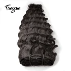 Deep wave curly hair extension weft brazilian human hair products for black women