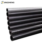 Round custom 3k 30ft 3mm twill black glossy carbon fiber matt reinforced carbon fibre tube
