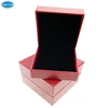 Fancy pu leather jewelry packing box for gift set with velvet insert tray