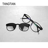 2018 High Quality New Custom Square PC Eyeglasses Frames Magnet Plastic Clip On Sunglasses Optical Frame 1607