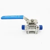 Sanitary SS316 3pc ball valve with clamped end 1000WOG for pharmaceutic industry