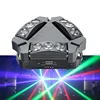 China Supply New 9pcs 12W RGBW 4in1 LED Three Sides Tri Portable Mini Spider Beam Moving Head Light For Sale
